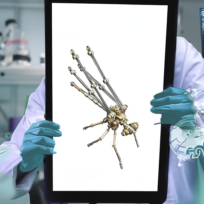 Steampunk Metal Insect Bug Mechanical DIY Kits Puzzle Mechanical Dragonfly Model Handmade Personalized Gifts Adult Craft Kits(Gear Dragonfly)