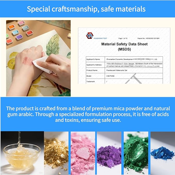 2ml Large Capacity Metallic Watercolor Paint Set, 36/60/84 Color Metallic/Pearlescent/Glitter/Color Shifting/Shimmer Water Color Paint for Adult Kids with 2 Paintbrushes