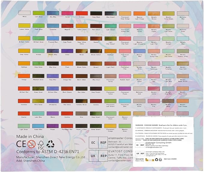 Gunsamg Watercolor Paint Set 120 Colors with Palette in Portable Box – Includes 12 Fluorescent, 15 Macron, 33 Metallic Colors – Watercolor Set for Kids, Adults, Beginners & Professional Artists, Travel Art Supplies Kit