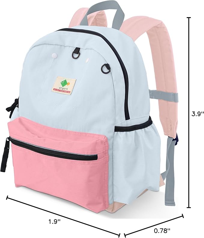 Kids Backpack, 1.0L, Cotton Candy, Kindergarten Elementary School, Lightweight, Soft Shell, Zipper, Unisex, Little Kid, Nylon, 13"H Fit A4 Folder, Adjustable Straps