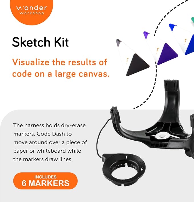 Dash Robot Wonder Pack – Coding Educational Bundle for Kids 6+ – Free STEM Apps with Instructional Videos - Launcher Toy, Sketch Kit Drawing, Gripper Building