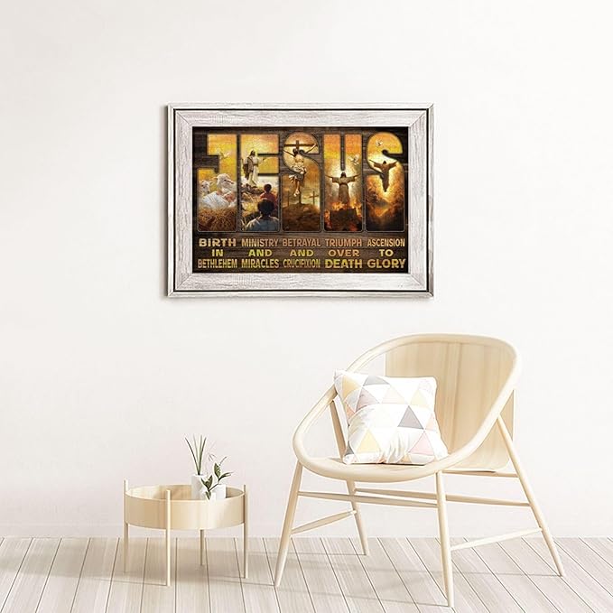 Christian Jesus Puzzle for Adults 1000 Pieces - Religious Inspirational Scripture Jigsaw Puzzle, Bible Faith Catholic Cross, Christian Games