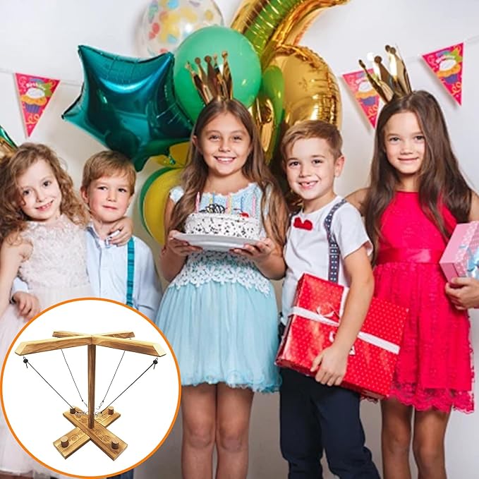 Hook and Ring Game, Large Ring Toss Game for Adults, Tabletop Games, Wooden Interactive Game for Family, Party,Bar