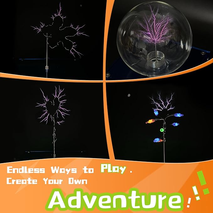 STEM DIY Toys Hand Soldering Electronic Tesla Lightning Kit|Science Craft Kit for Kids Ages 8-9-10-11-12-13-14-15+Years Old|Educational Gifts for Boys&Girls|Video Guide (Fire Wheel-Fluorescent Green)