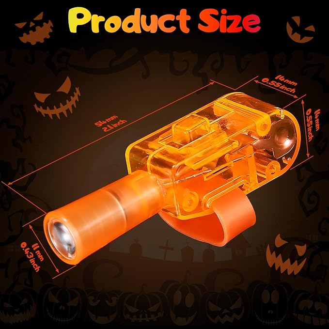 36PCS Halloween Light Up LED Finger Lights, Glow in the Dark Party Favors Toys Bulk for Halloween Goodie Bag Fillers, Trick or Treat Gifts, Kids Classroom Party Supplies (Black)