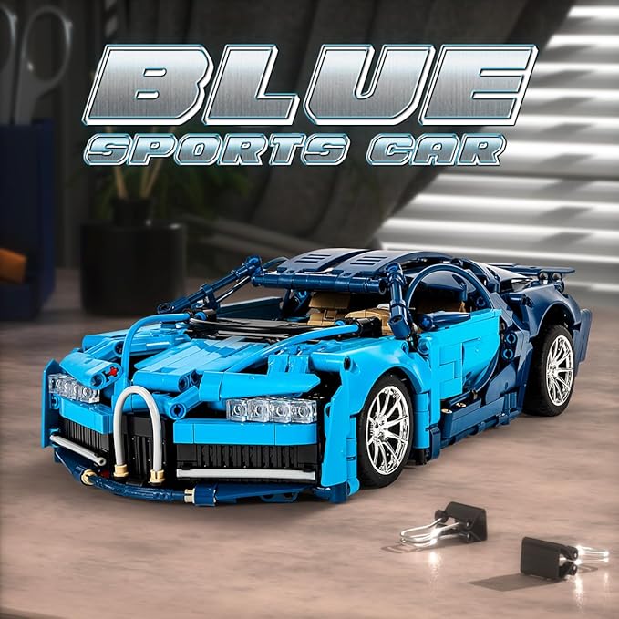 Bluce Sports Car MOC Building Blocks Kit, 1:14 Scale Sports Car Model Toys(1355 Pcs),Gift for Adults and Kids
