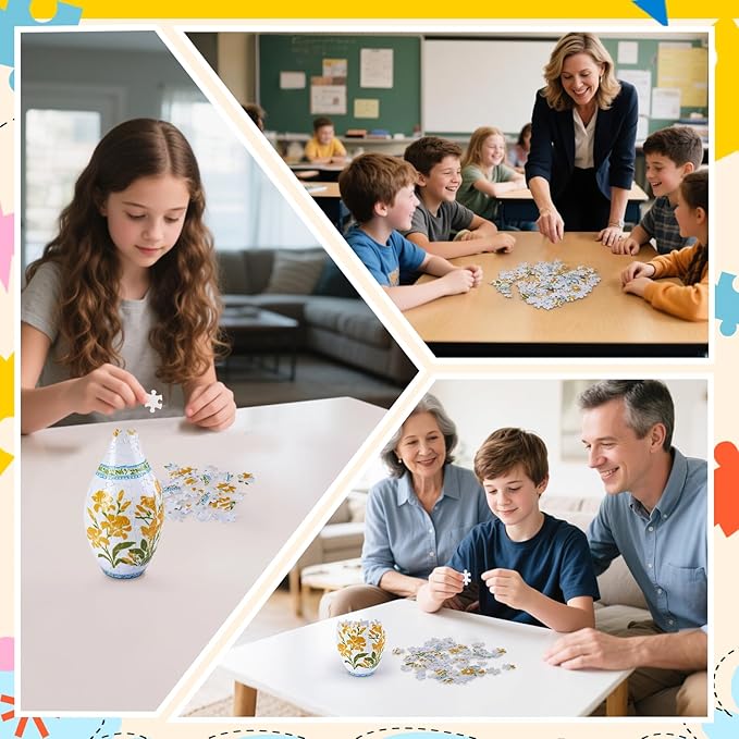 Unique 3D Puzzle for Adults - 160 Pieces of Puzzle Flower Vase, Cananga Odorata Themed Art Projects Gift for Women Housewarming Home Decoration
