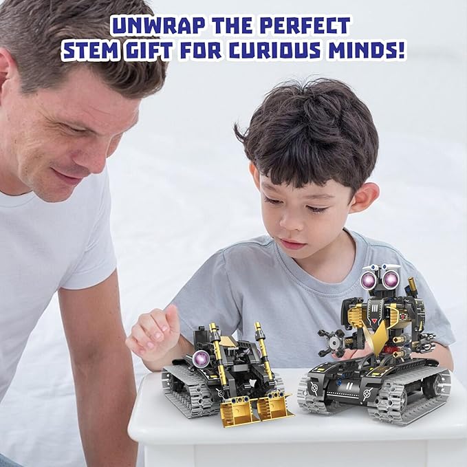 Robot Building Kit with APP/Remote Control STEM Gifts for Boys Age 8-16,Technic Coding Robotic Toys for Kids Birthday, Buildable 5in1 Models with 323+ Pieces