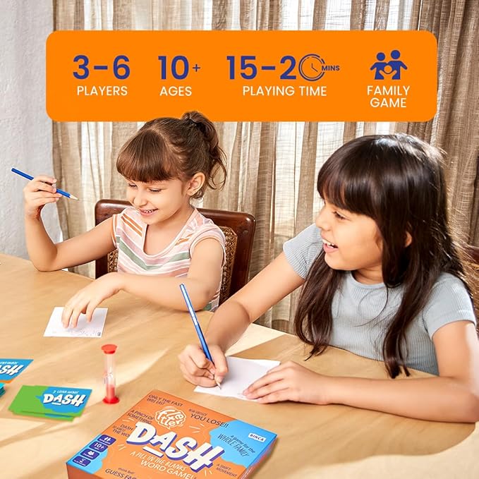 Fletter Dash, A Fun Fill-in-The-Blanks Strategic Word Card Game for All Ages | Fun and Strategic Word Game | Test Vocabulary and Concentration | A Gift for Ages 7, 8, 9, & 10 Years (3-6 Players)
