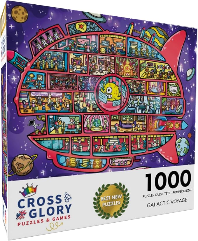 Cross & Glory - Galactic Voyage - 1000 Piece Jigsaw Puzzle for Adults & Kids 12+ | The Magic Space Adventure | Perfect for Puzzle Enthusiasts