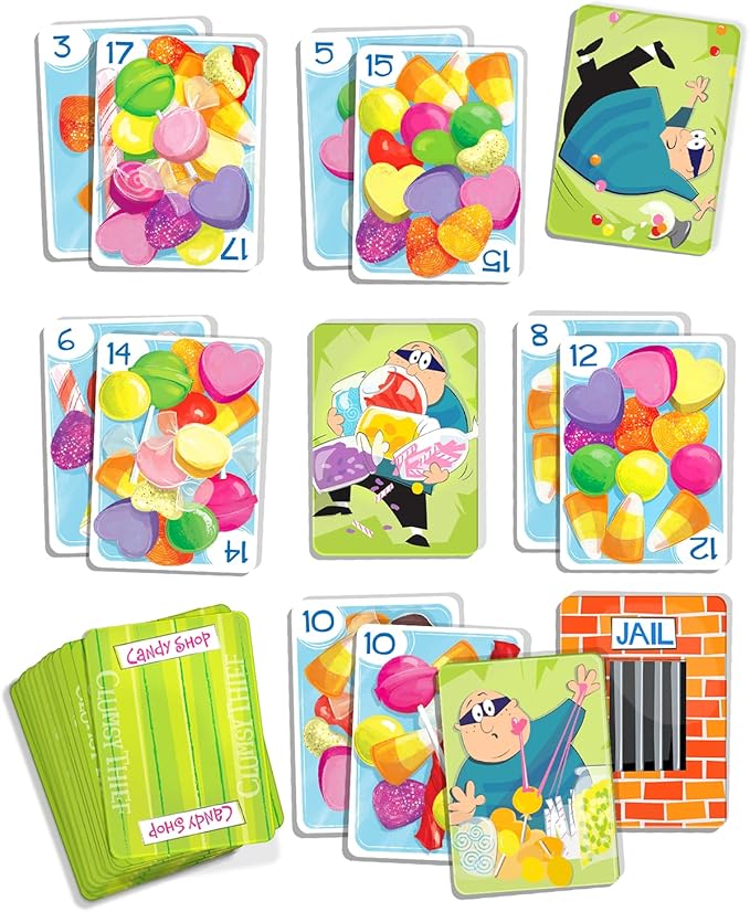 Melon Rind Clumsy Thief Candy Shop Math Game for Kids Ages 8+, Adding to 20 Card Game to Develop Math Skills with Confidence, Educational, Fun Activity for 3-6 Players