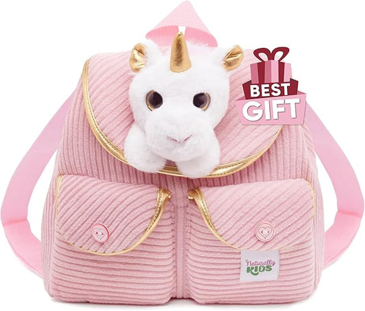 Pink Unicorn Mini Backpack for Kids, Mini Backpack for Toddler Girls, Gift for 2 3 4 5 Year Old Girl Boy
