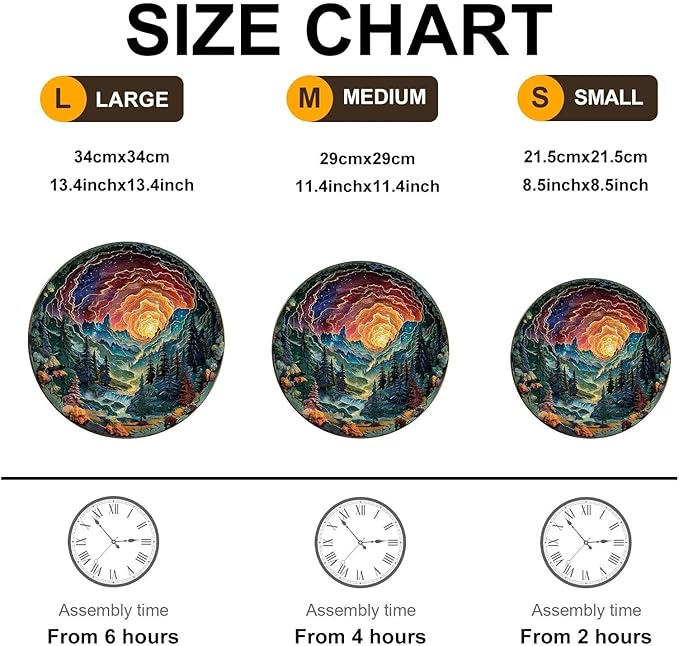 Wooden Puzzles for Adults, 3D Cave Sky Wooden Puzzles 300 Pieces, Unique Animal Shaped Wood Challenging Jigsaw Puzzles Gifts for Adults, 13.4x13.4in