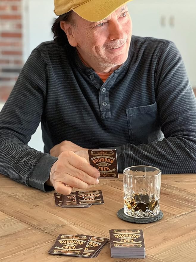 Bourbon Gifts for Men Unique Trivia Game Bourbon Trek for Whiskey Lovers | Whiskey Gifts for Men | Pop Culture, Science & History Trivia | Embark on a Journey of Old Fashioned Facts & Fun