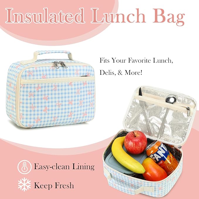 LEDAOU Kids School Backpack with Lunch Box for Girl Boy Toddler BookBag School Bag Preschool Kindergarten Backpack