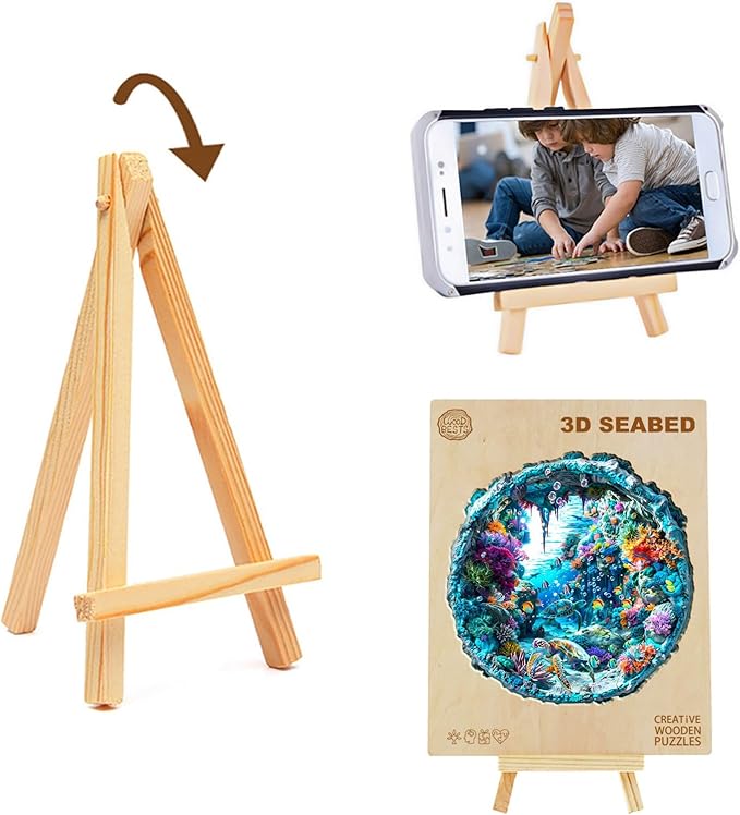 Wooden Puzzle for Adults-Wooden Puzzle Unique Shape Advanced 3D Seabed Wooden Jigsaw Puzzle for Adults and Kids,Best Gift,Wood Puzzles,Challenge Wooden Jigsaw Puzzle (L-13.4 * 13.1in-290pcs)