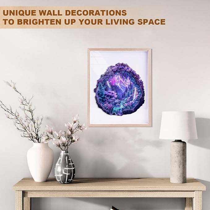 Jigfoxy Wooden Puzzle for Adults, Crystal Jigsaw Puzzles for Adult, Unique Animal Shape Wood Cut Puzzles, Christmas Thanksgiving Gifts for Friends Family (S-8.5 * 8.1in-100pcs)