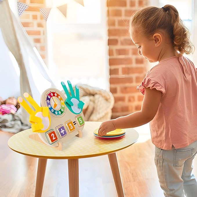 Montessori Toys for Toddlers age 2-4 ,Educational Clock Time Math Manipulatives Number Counting Blocks for Kids ,Preschool Learning Toys 3 4 5 Year Old for Birthday Stocking Stufferas for Boys Girls