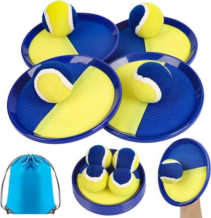 Toss and Catch Ball Set Kids - Lawn Games Beach Games Beach Toys Pool Outdoor for Ages 3 4 5 6 7 8 9 10 Years Old Boy Girl Toys, Playground Sets for Toddlers/Kids/Family