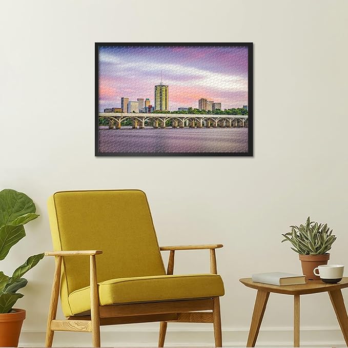Puzzles for Adults - Tulsa, Oklahoma, USA Downtown Skyline Jigsaw Puzzles 1000 Pieces, Landscape Art Difficult Challenging Family Puzzle (27.5"x19.7"), Unique Home Decor & Birthday Gift