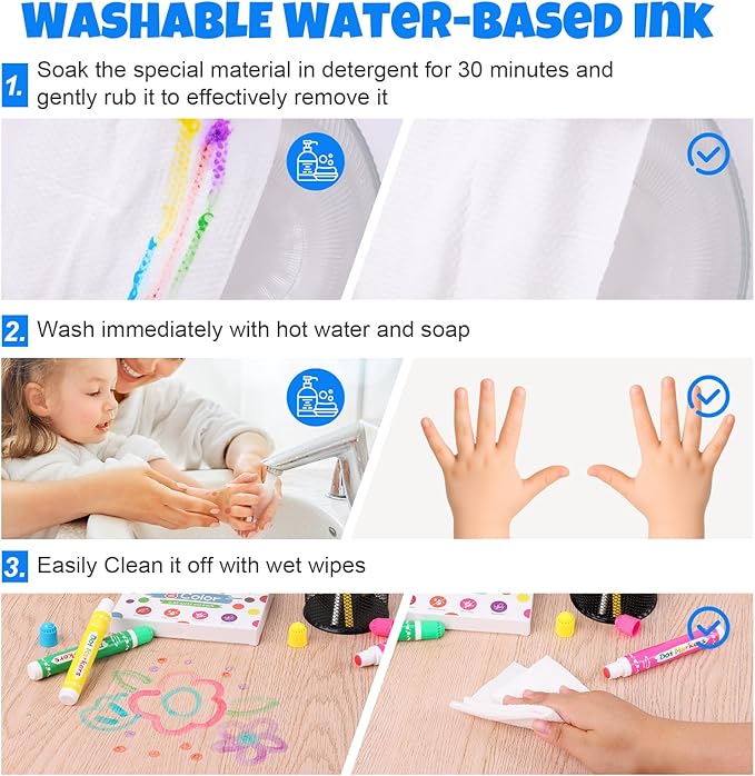 FUMILE Dot Markers for Toddlers 1-3,2 Pack 8 Colors Bingo Daubers for kids,Non-Toxic and Washable Bingo Dot Markers for Art and Craft.Dot Paints for kids Drawing Coloring Supplies