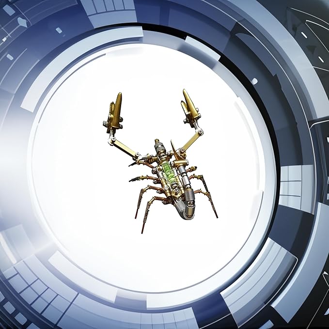 Metal Insect Steampunk Bug Mechanical Steampunk Sculpture Insect Clockwork 3D Metal Puzzle, Mechanical Insects Model (Leveling Scorpion)