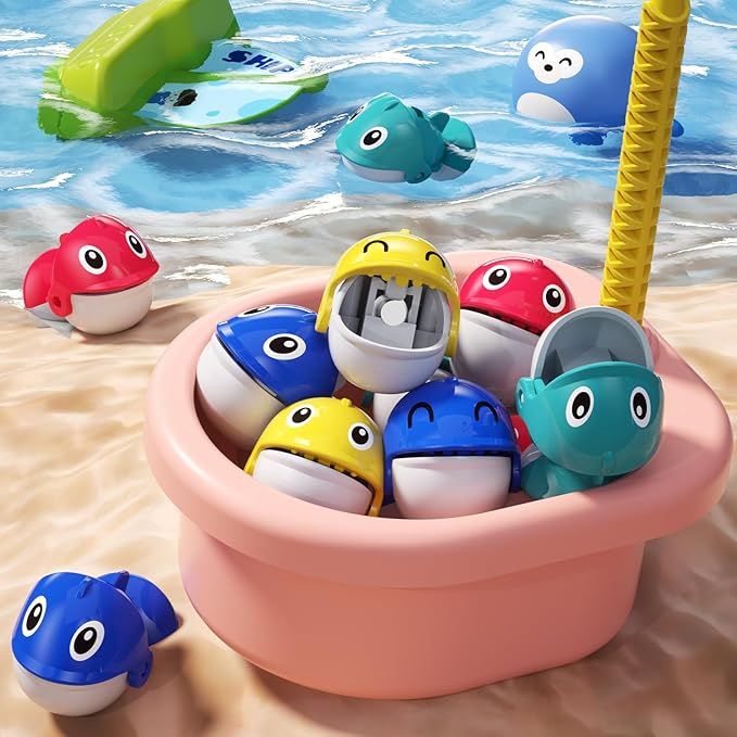 Magnetic Fishing Game for Kids Toddlers Ages 1-3 3-5 5-7, Fish Toy Board Game for Toddlers 1 2 3 4 5 6 7 8 Years Old, Fishing Table Toys Birthday Gifts