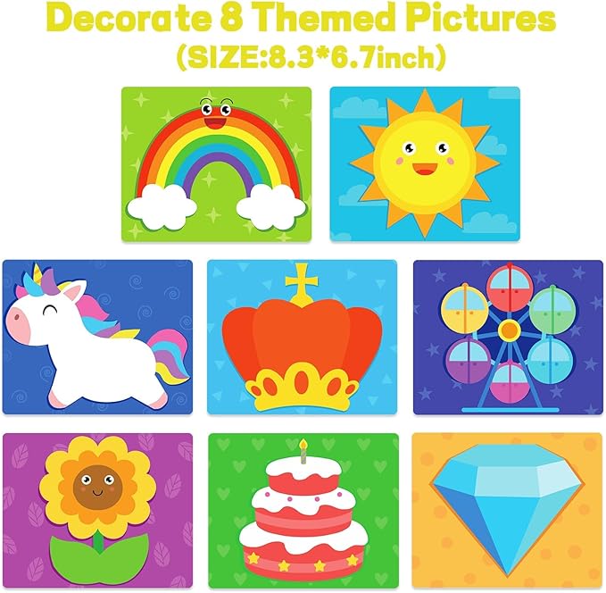 Foam Sticker No Mess Sticker Art Craft Kit for Kids,3D Foam Stickers,DIY Creative Fun Felt Craft,Children Learning Travel Toys Activity,Stocking Stuffers Gifts for Boys Girls Toddlers Ages 3 4 5 6 7 8