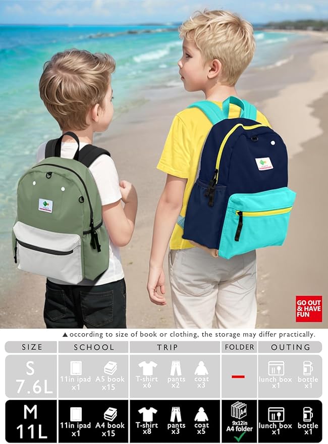 Kids' Backpacks for Girls & Boys - Kindergarten to Elementary School, 13" H, Ages 3-5