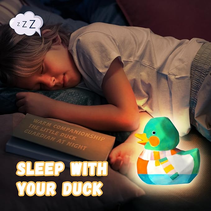 Loungelore Paint Your Own Duck Lamp Kit, Art Supplies Arts and Crafts for Kids Ages 8-12, DIY 3D Duckling Night-Light, Creativity Painting Kit Toy for Girl Boy Teen, Birthday Gift for Daughter Son