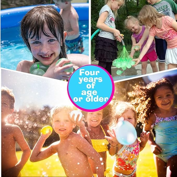 Water for Kids Adults Balloons with Refill Kits Quick Fill Balloons Set Summer Splash Party Easy Quick Fun Outdoor Backyard Summer Water Toys for Pool (999)