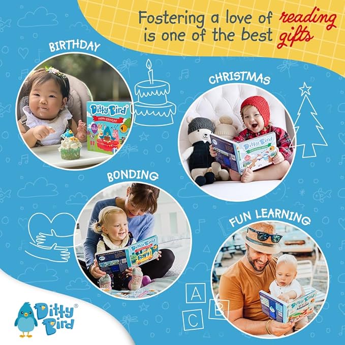 Ditty Bird Chinese Nursery Rhymes Book Children Songs Edition | Bilingual Musical Book for Toddlers, English & Chinese | Fun, Interactive Sound Books for Babies & Toddlers | Mandarin Book for Learning