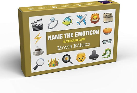 Name The Emoticon Game | Guess The Phrase Funny Emoji Flash Card Board Game - Fun Memory Game | Suitable for Family, Kids, Teenagers & Adults - Movie Edition