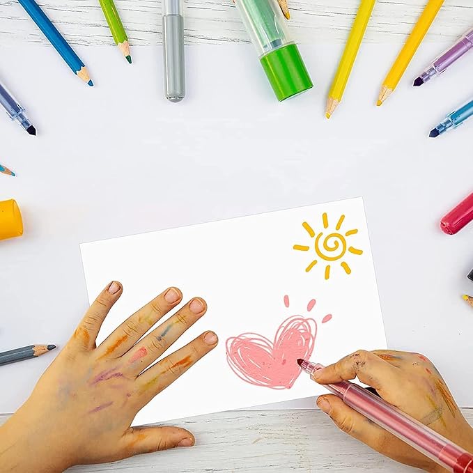 180 Sheets Art Paper for Kids 9" x 12" Craft Drawing Paper for Kids, Doodles and Sketching, Loose Sketch Paper for Drawing