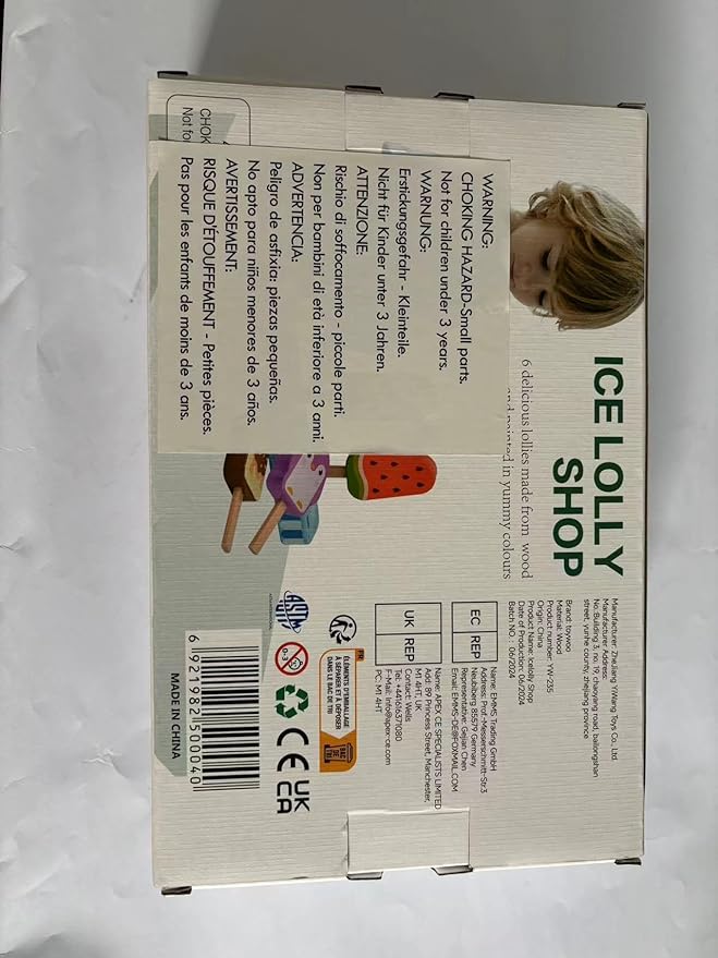 Wooden Ice Cream Toy for Kids, Toddlers Ice Lolly Pops Pretend Play Food Toys Ice Cream Shop Playset Gifts for Kids Age 3 4 5 6 Years Old