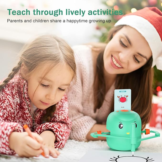 Smart Drawing Robot for Kids,Montessori Educational Painting Toy for 5+ with Voice Interaction&16 Color Pens,Magic Drawing Robot with 150 Learning Word Cards,Ideal Gift for 5+ Year Old Boys Girls