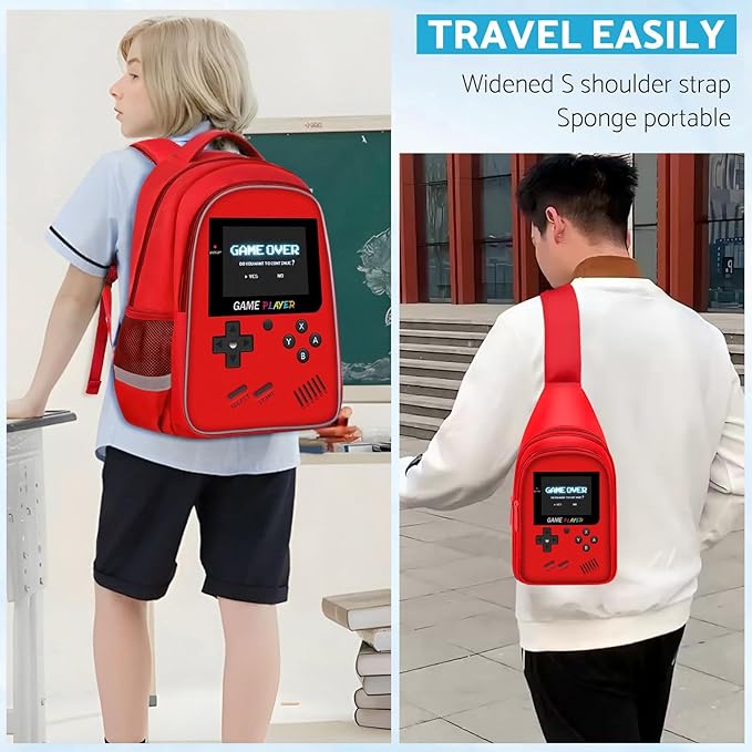 School Backpack For Boys - Gamer Boys Backpack For Kids Children Teens Elementary Middle School - Ages 6-18,17″