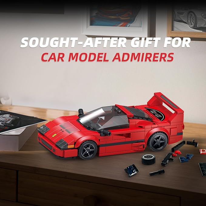 VGD Car Building Kit with Display Case, Cool Collectible Model Super Race Car Building Blocks Set, 1:24 Scale Collectible Model Cars Set for Kids Boys Girls Adults Sports car Lovers Kids - 322PCS