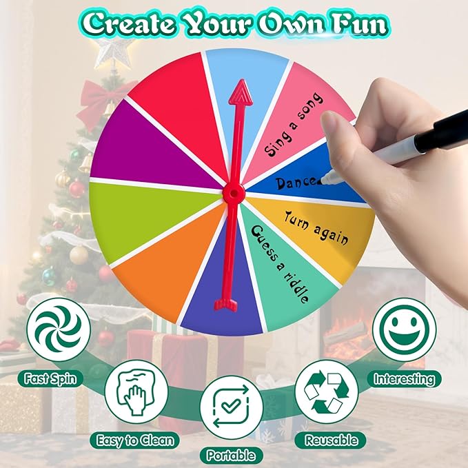 Family Board Word Games for Kids & Adults w/Display Timer, Fast Paced 24-Letter Learning Party Card Game with Spinning Penalty Wheel, 2 Modes & 220 Topics, Xmas & Birthday Gifts, Green