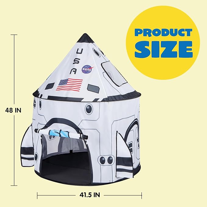 JOYIN Rocket Ship Play Tent Pop up Play Tent Kids Indoor Outdoor Spaceship Playhouse Tent Set