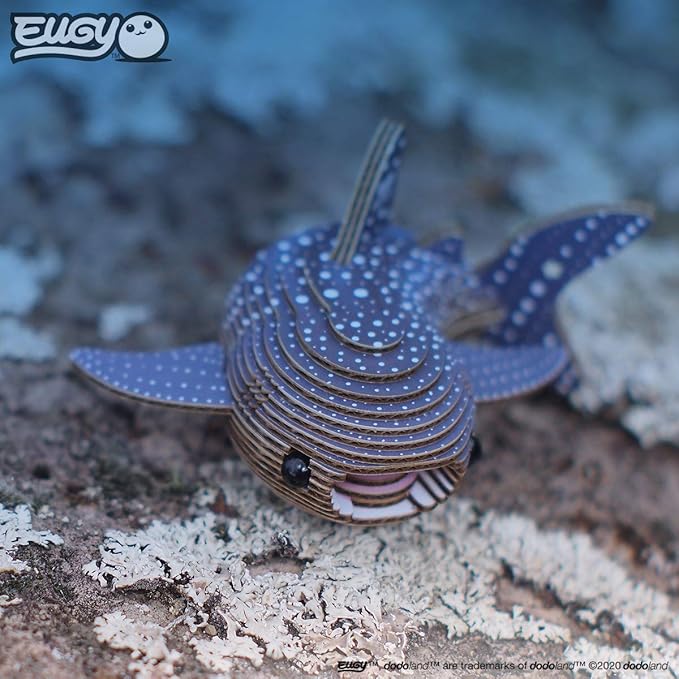 Eugy Whale Shark 3D Puzzle, 22 Piece Eco-Friendly Educational Toy Puzzles for Boys, Girls & Kids Ages 6+