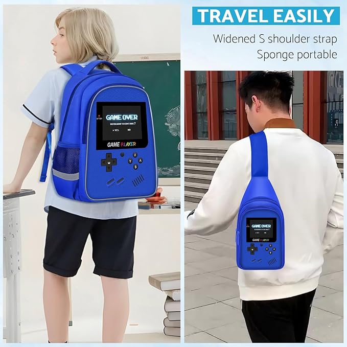 School Backpack For Boys - Gamer Boys Backpack For Kids Children Teens Elementary Middle School - Ages 6-18,17″