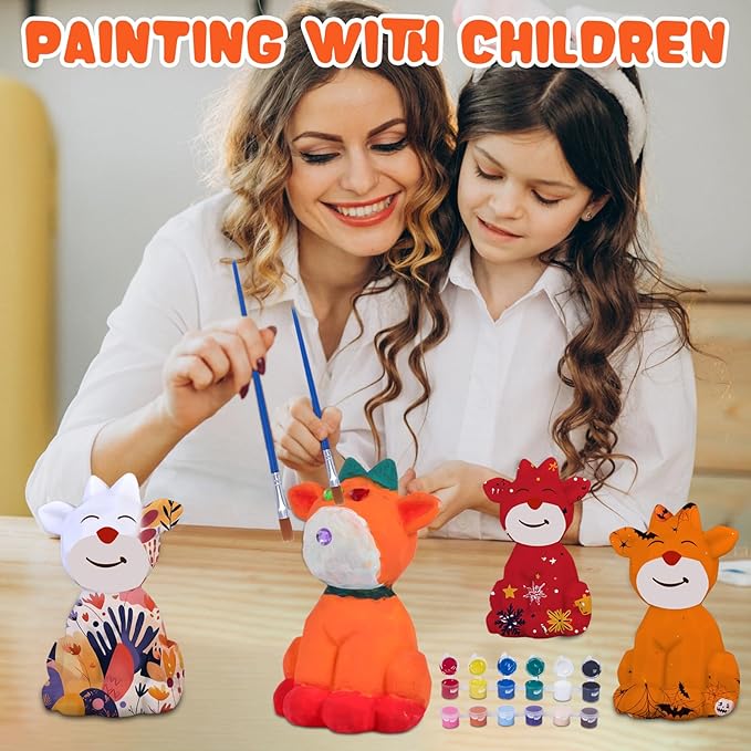 Paint Your Own Deer Lamp Kit,Art Supplies Arts and Crafts for Kids Ages 8-12,Girls 8-12,Night Light Kids Crafts Ages 4-8,Birthda Gift (Deer)