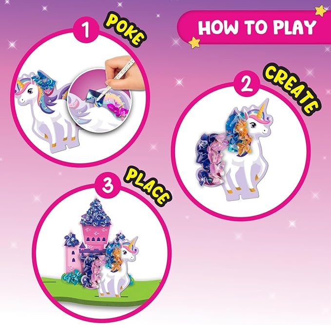 Smartivity Poke ‘n’ Create Princess Wonderland DIY Kit for Kids 4 to 10 Years, Creative Birthday Gift for Girls & Boys Age 4-5-6-7-8-9-10, DIY Art & Craft Activity Kit