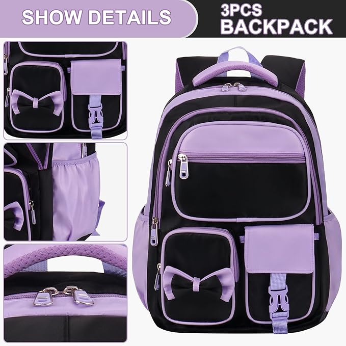 Backpack for Girls Lightweight Kids Backpacks for Middle School Students Book Bag for Elementary Student Teen Girls Toddler Backpack for School
