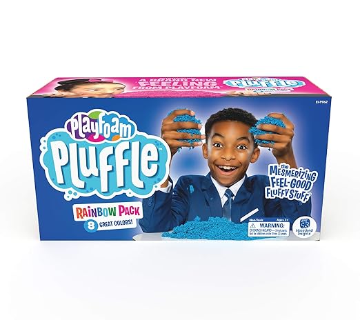 Educational Insights Pluffle® Mini 8-Pack - Sensory Bin Foam Set, No Mess Alternative to Sand Toys & Slime for Toddlers, Fun Sensory Table Filler for Home or Classroom, Gift for Kids Ages 3+