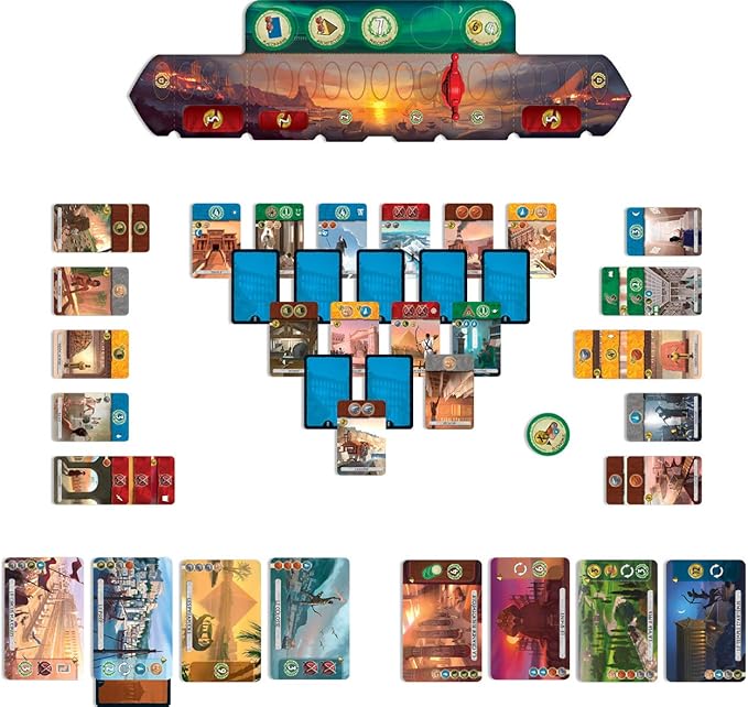 Asmodee 7 Wonders Duel Board Game BASE GAME - Intense Two-Player Battles in the Ancient World, Strategy Game for Kids and Adults, Ages 10+, 2 Players, 30 Minute Playtime