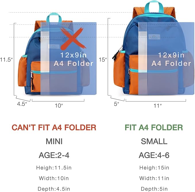 STEAMEDBUN Toddler Backpack for Boys 2-4: Kids Backpack Boys Girls - Preschool Kindergarten Daycare Backpacks - 12 inch