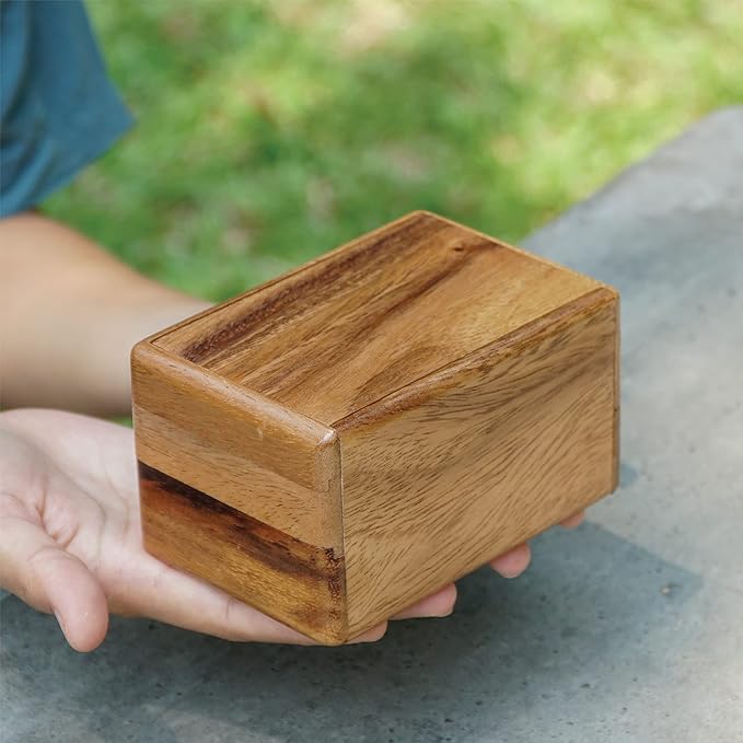 BSIRI Magic Sliding Box- Secret Box Brain Teaser Wooden Puzzle Boxes with Hidden Compartments. Ideal Mystery Jewelry, 3D Puzzle Lock Box, Gift Card, and Money Puzzle Box