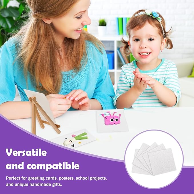 Magic Puffy Paint Foam Texture Paper โ 12 Square 3D Foam Texture Sheets for DIY Puffy Paint Crafts and Kids Art Projects